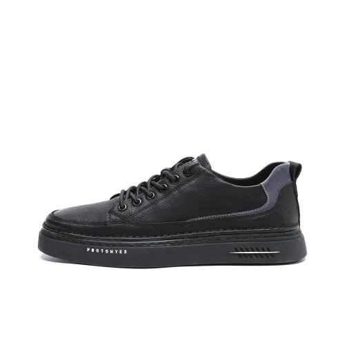 TRUMPPIPE Skateboard Shoes Men Low-Top Black