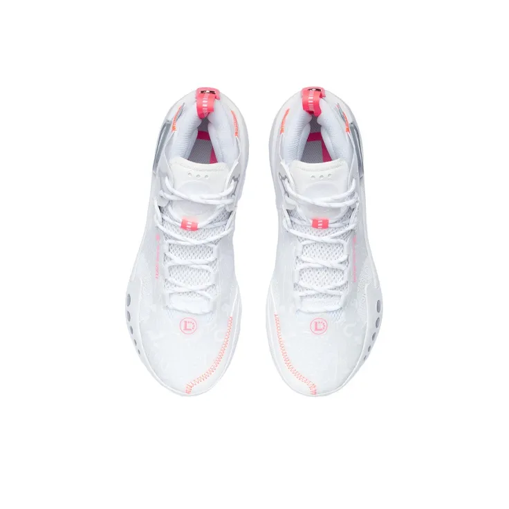 LiNing Shadow 3 Cushioned Slip Resistant Abrasion Resistant Mid Top Basketball Shoes Men's Standard White-3