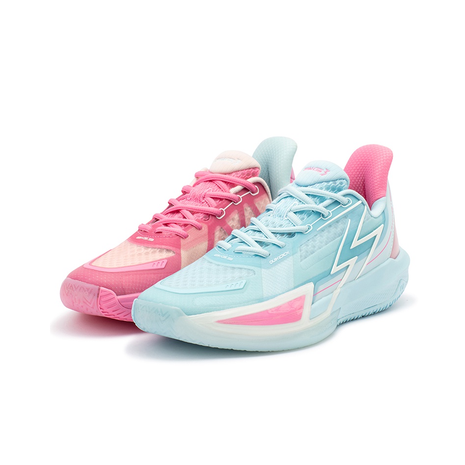 361 Big3 4.0 QUICK Basketball Shoes Unisex Low Top Blue Pink POIZON