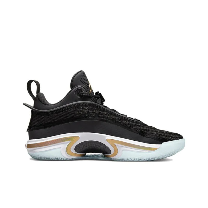 Jordan 36 Low Black Gold Clear Sole-1