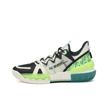 361° Burning Battle 2.0 Basketball Shoes Men Mid Top Black/Green