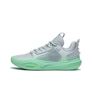 LiNing All City 11 Youth Cushioning Anti Slip And Wear Resistant Low Top Basketball Shoes Unisex Gray Green