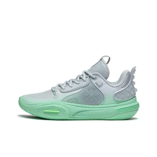 LINING All City 11 Youth Basketball Shoes Unisex Low-Top Gray/Green