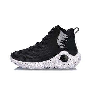 LiNing Wade Collection Cushioning, Abrasion Resistant, Slip Resistant High Top Basketball Shoes Women's Black White