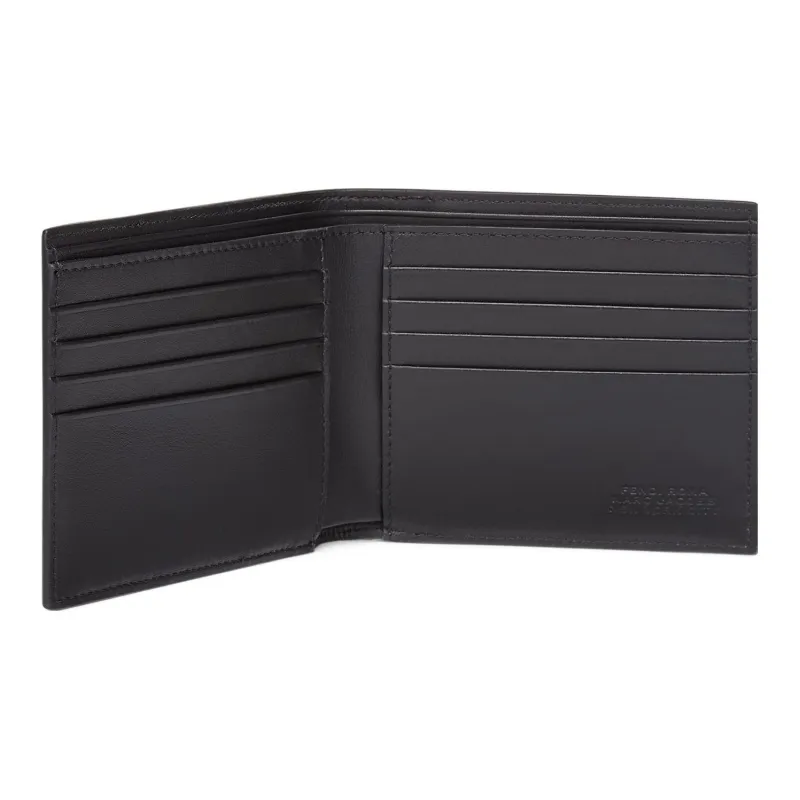 FENDI Leather Wallet Regular Unisex Black/White-2