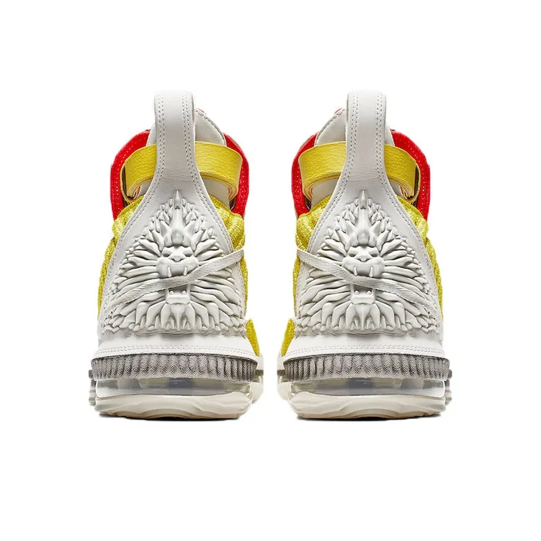 Nike LeBron 16 Hfr Harlem Stage 16 'Bright Citron Light Bone Habanero Red'-3