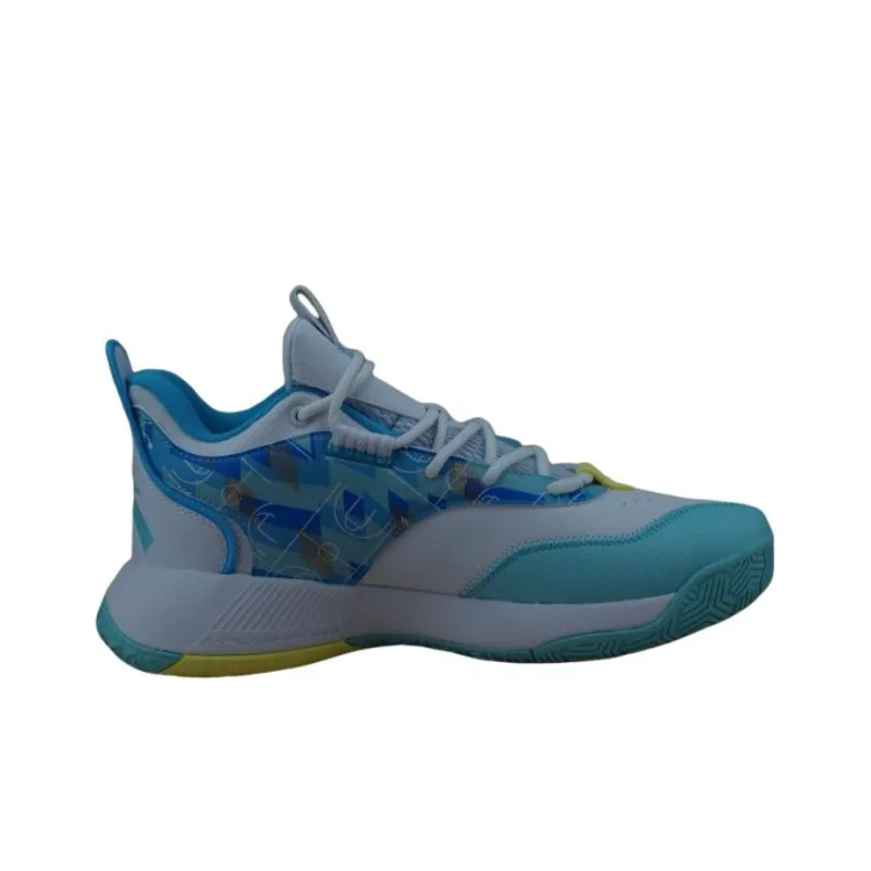 Anta Thompson KT Basketball Anti Slip Wear Resistant Mid Top Basketball Shoes Men's White Blue-1