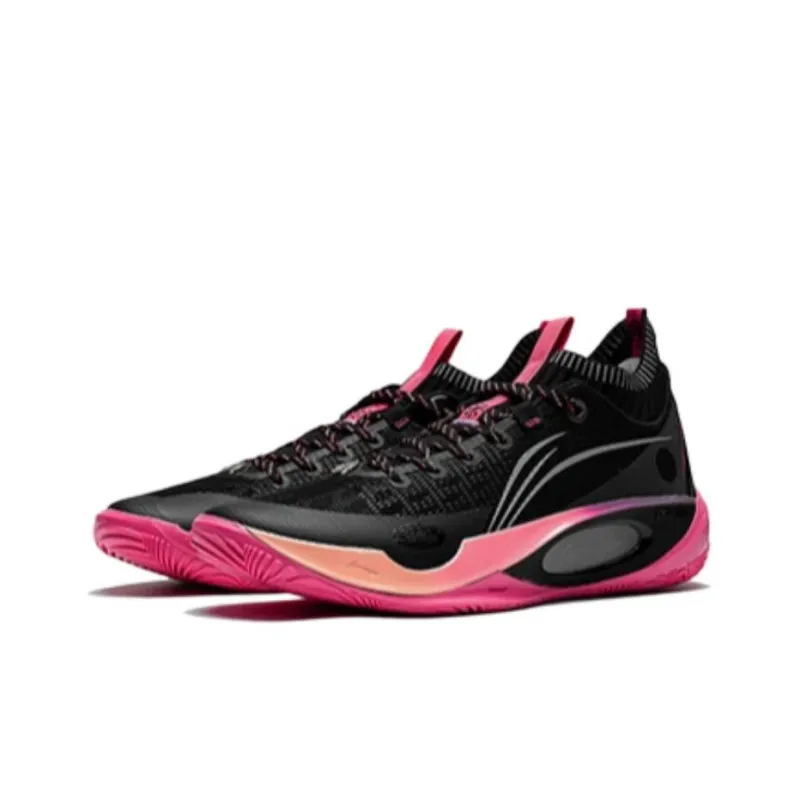 LiNing Wade 808 Ultra Sunrise Anti Slip And Wear Resistant Breathable Low Top Basketball Shoes Men's Black-2