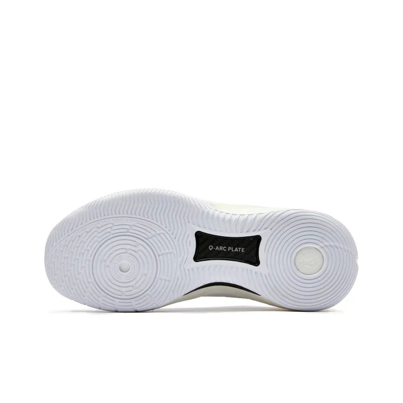 QIAODAN FE1.0 Early Morning Anti Slip And Wear Resistant Lightweight Rebound Low Top Basketball Shoes Men's White-4