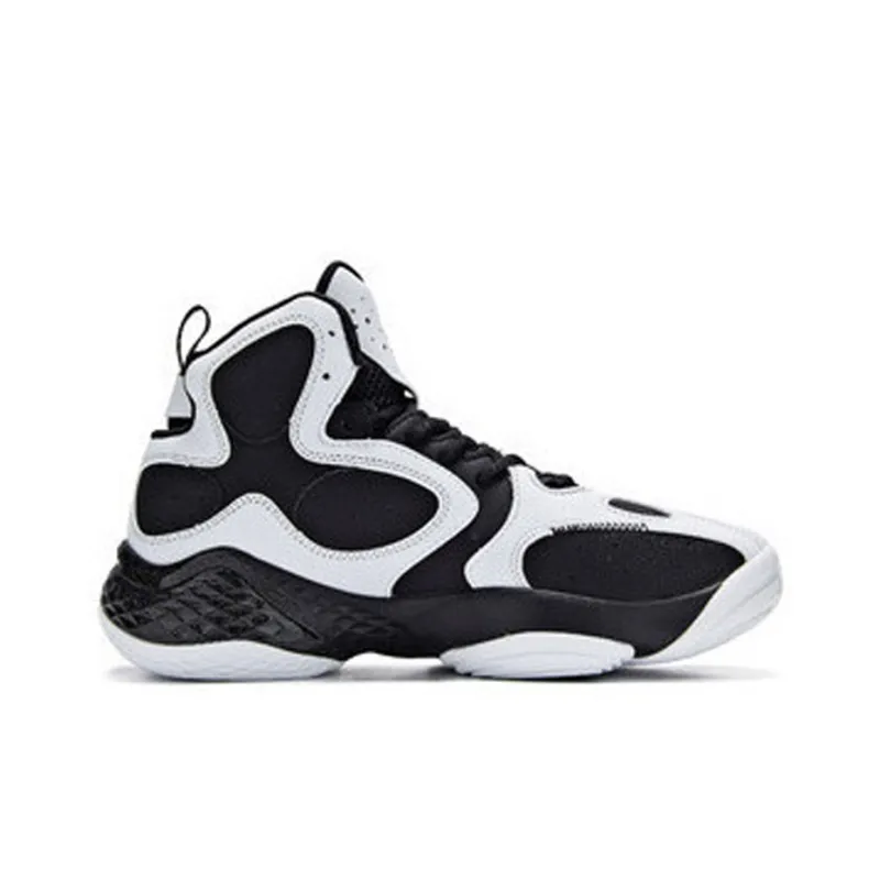 361° Cushioning, Slip Resistant, And Abrasion Resistant High Top Performance Basketball Shoes Men's Black White-1