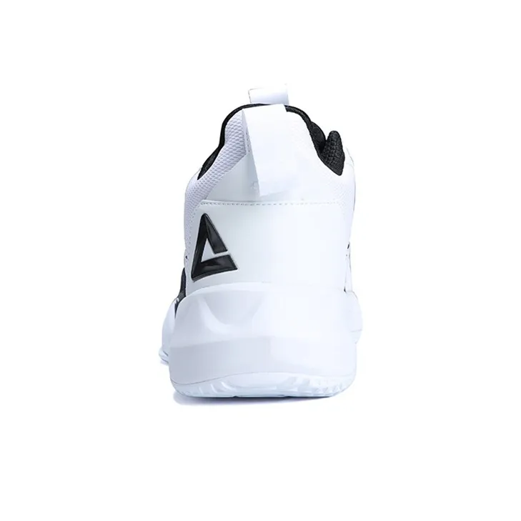 PEAK Cushioning Support Low Top Performance Basketball Shoes Men's White Black-4