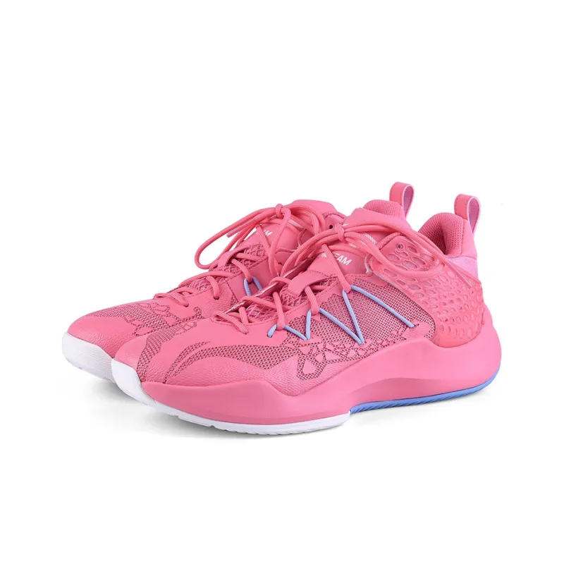 LiNing SONIC 8 TD Team Edition Mid Top Performance Basketball Shoes Men's Pink White-2