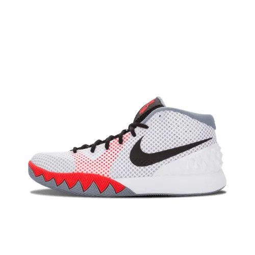 Nike Kyrie 1 Basketball Shoes Men Mid-Top White/Black/Dove Gray/Ray Red