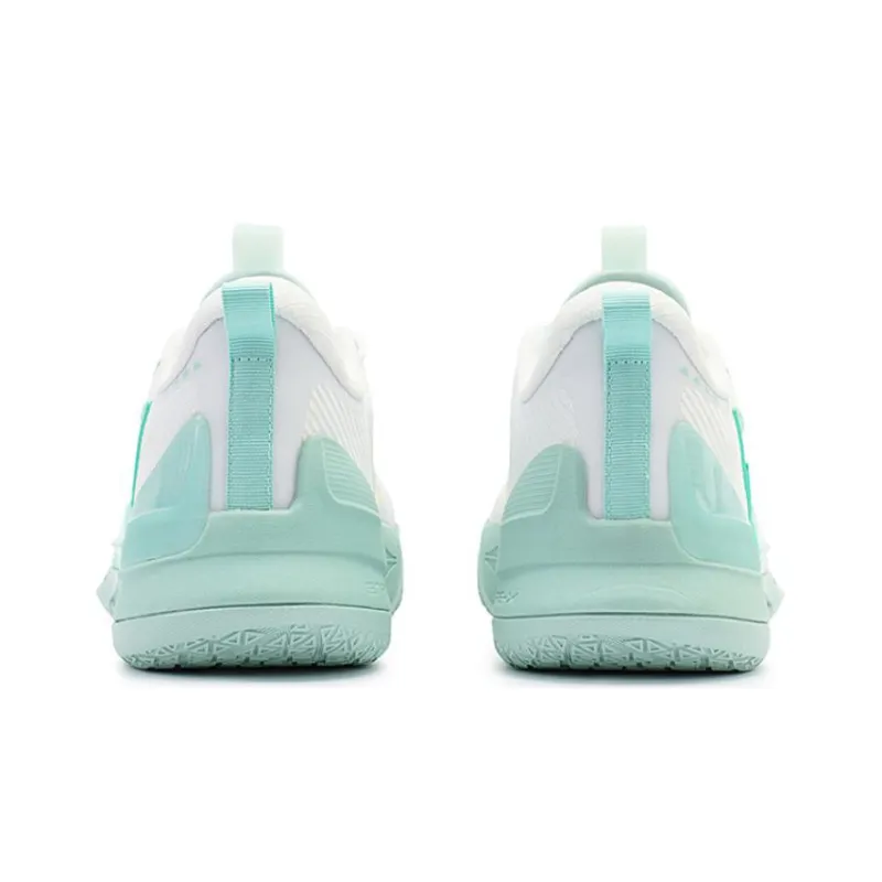 361° Big3 4.0 SWITCH Ice Cream Anti Slip Wear Resistant Low Top Performance Basketball Shoes Men's White Cyan-3