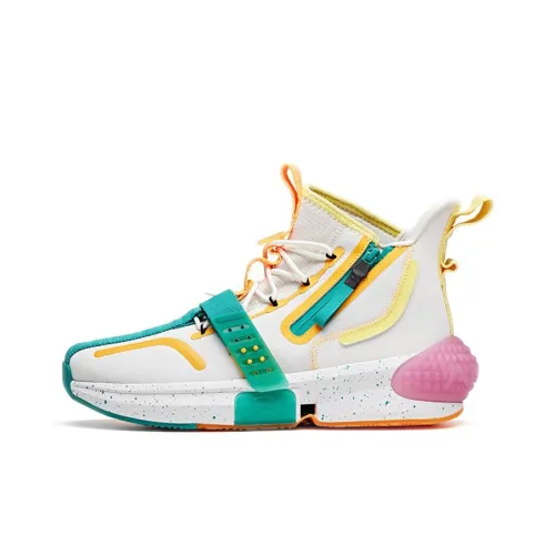 Dragon Ball Super x Anta 'Gotenks Cushioning Anti Slip And Wear Resistant High Top Basketball Shoes White Green