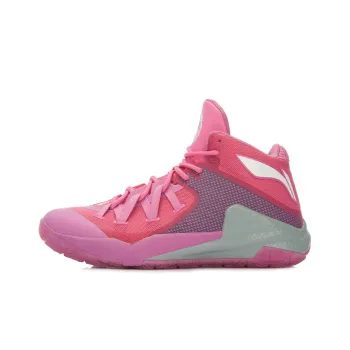 LINING All In Team 3 Basketball Shoes Unisex High Top Azalea Pink