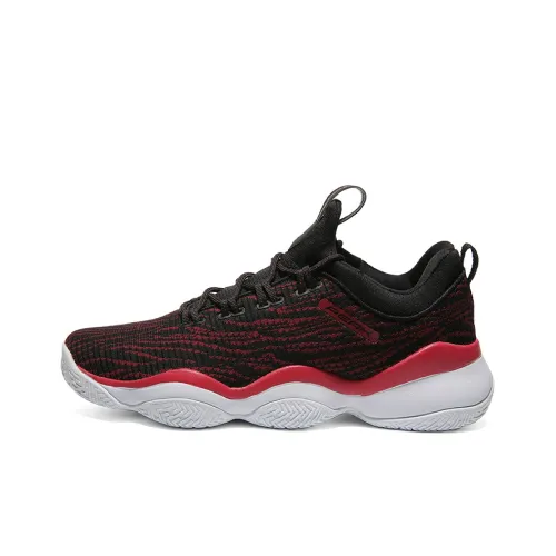 PEAK Basketball Shoes Men Low-Top Red/Black Lace