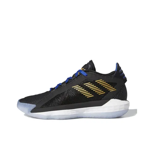 Adidas D Lillard 6 Basketball Shoes Men Low-Top Black/Blue/Gold