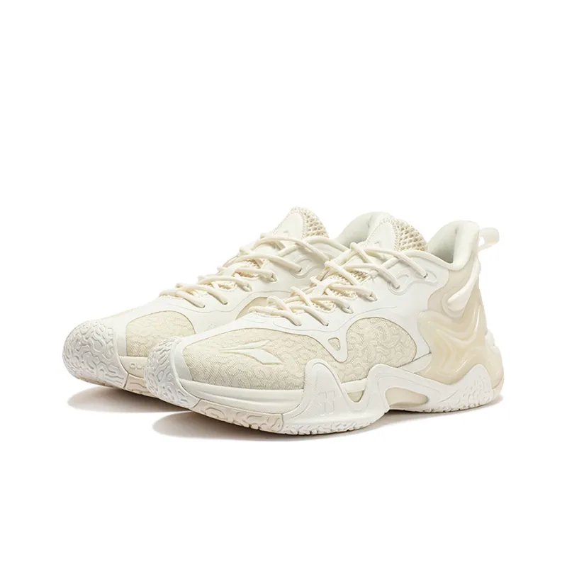 361° LAVA 2.0 Milk Cap Wear Resistant Slip Resistant Low Top Performance Basketball Shoes Men's Beige-2