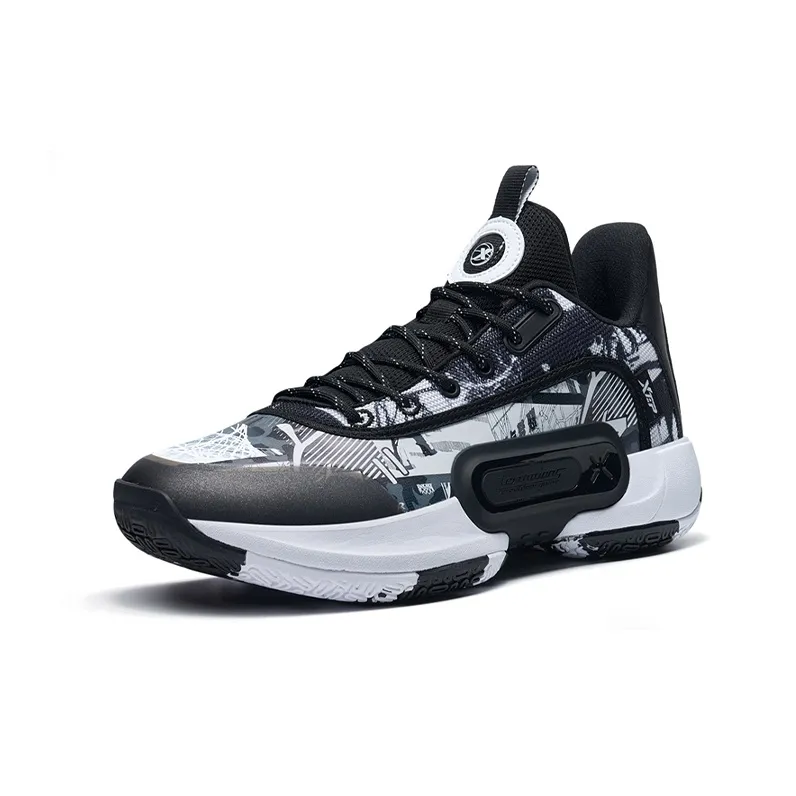 XTEP Cloud Tour TD V2 Cushioning Anti Slip And Wear Resistant Low Top Performance Basketball Shoes Men's Black White-1