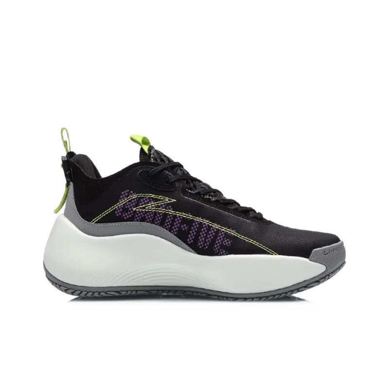 LiNing BD5 Street Sole Low Top Basketball Shoes Women's White Black Green-1