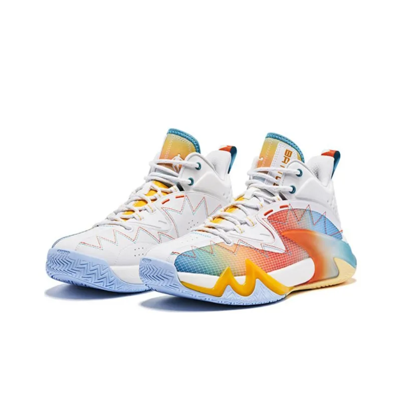 QIAODAN Poisonous Fangs 1.0 Basketball Shoes Men Low Top White-2