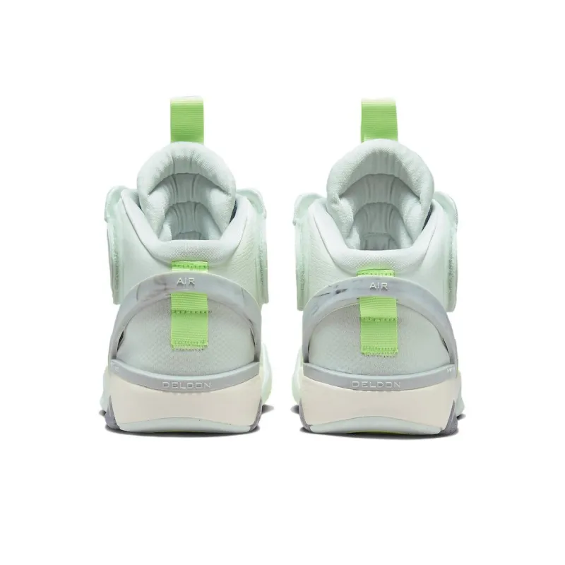 Nike Air Deldon Cushioning Anti-Slip And Wear-Resistant Mid-Top Performance Basketball Shoes Women's Green Gray-4