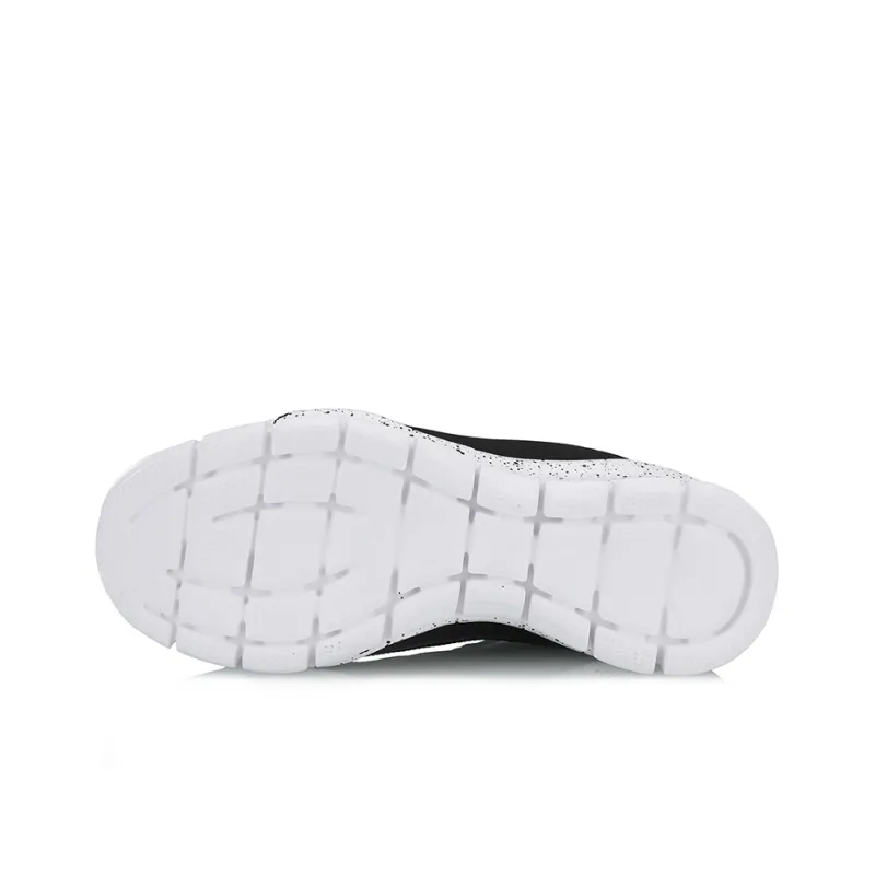 LiNing Mid Top Basketball Shoes Unisex Black White-4