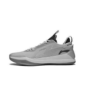 LiNing Flash 2.0 Wear Resistant Slip Resistant Cushioning Low Top Performance Basketball Shoes Men's Smoke Gray