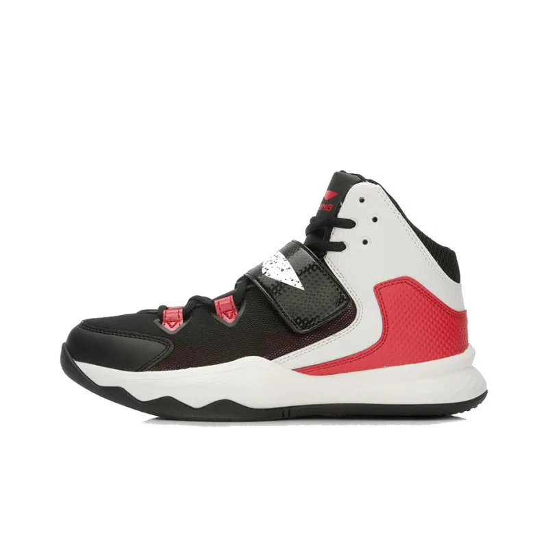 LiNing Harness Speed Anti-Slip And Wear-Resistant Support High-Top Basketball Shoes Unisex Black Red White-0