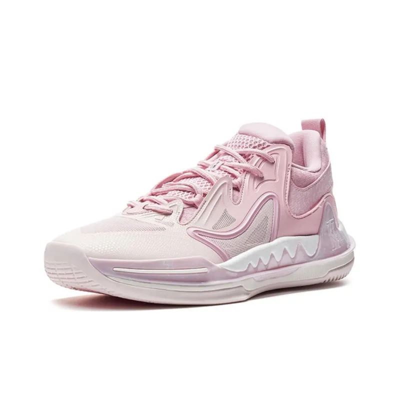 XTEP Melee 1 V2 Cushioning Anti Slip And Wear Resistant Low Top Basketball Shoes Men's Pink-1