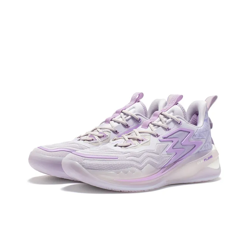 361° Big3 3.0 Pro Cushioning Wear-Resistant Low-Top Basketball Shoes Men's Light Berry Purple-2