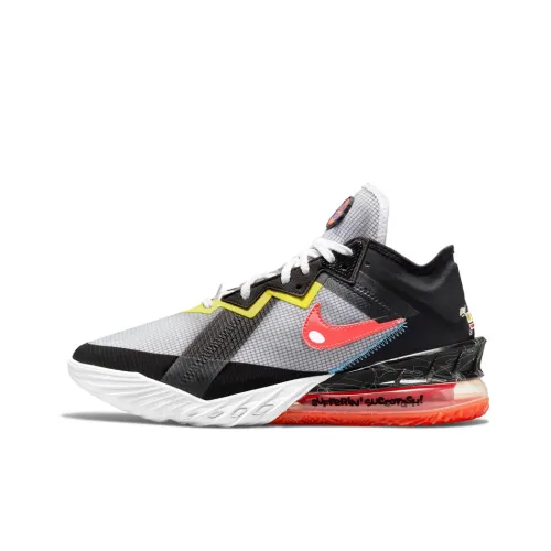 Nike Lebron 18 Basketball Shoes Unisex Low-Top Black/Gray/Pink