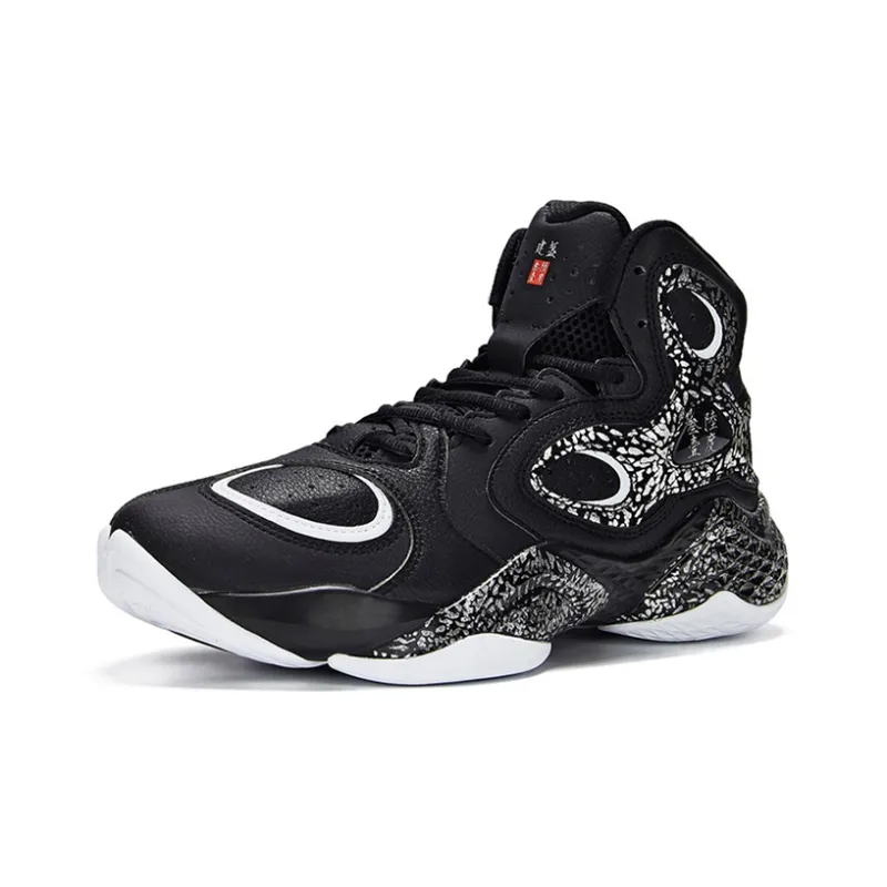 361° Basketball Shoes Men High Top Obsidian Black-2