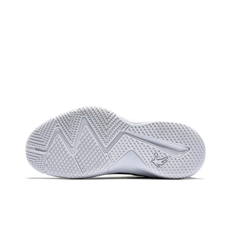 QIAODAN Cushioning Anti Slip And Wear Resistant Mid Top Basketball Shoes Men's Black White-5