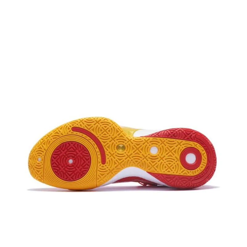 LiNing SONIC 10 Ultra Cushioning Anti-Slip And Wear-Resistant Mid-Top Basketball Shoes Bright Neon Red-4
