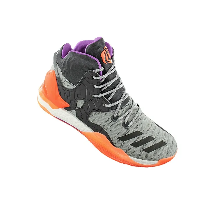 Adidas D Rose 7 Primeknit Grey Purple Orange-2