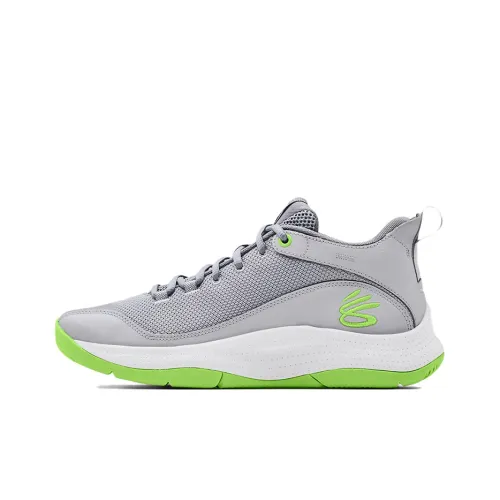 Under Armour Curry 3 Basketball Shoes Unisex Low-Top Gray/Green