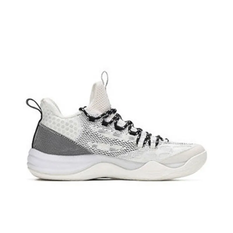 361° Q Ball Sports Cushioning Anti Slip And Wear Resistant Low Top Basketball Shoes Men's White-1