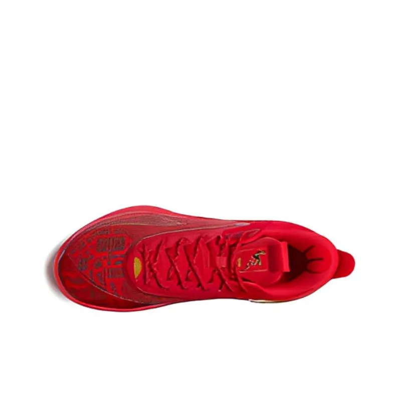 XTEP Levitation 7 Slip-Resistant Cushioning Abrasion-Resistant Low-Top Basketball Shoes Transcend Red-2