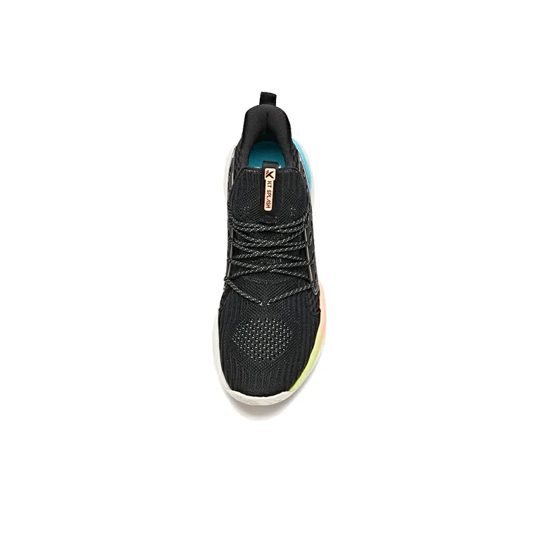 Anta Water Flower 1 Cushioning Anti-Slip Wear-Resistant Breathability Low-Top Basketball Shoes Men's Black Blue-3