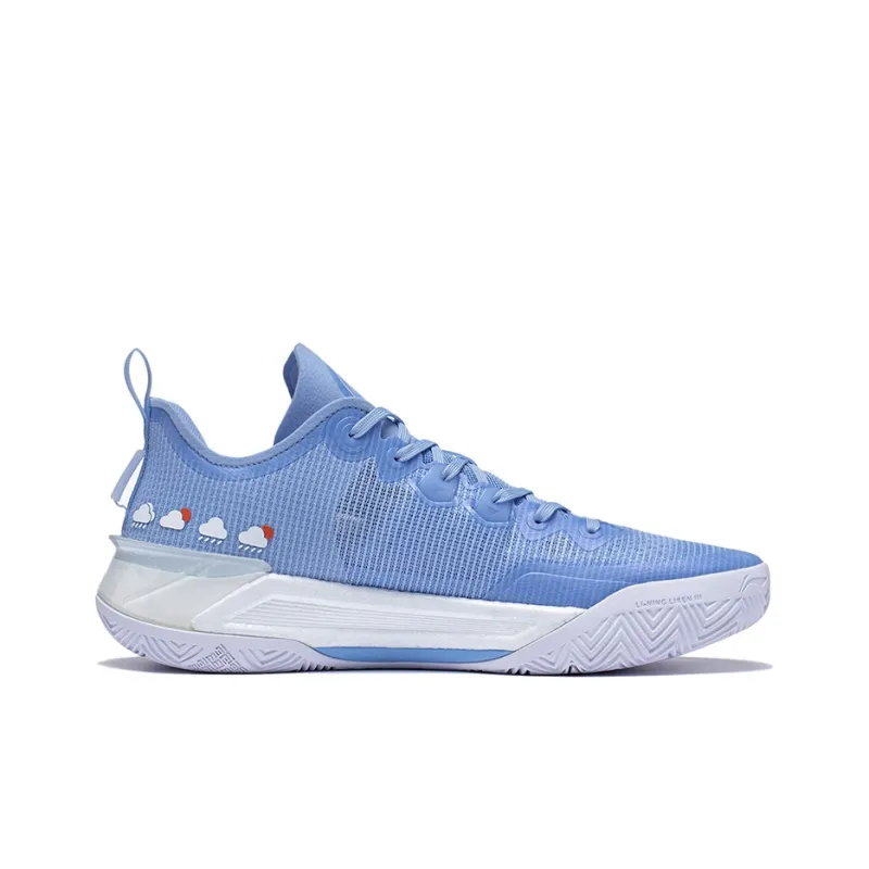 LiNing Liren 3 V2 Blue Sky Cushioned Slip Resistant Abrasion Resistant Low Top Basketball Shoes Unisex Snow Blue-1