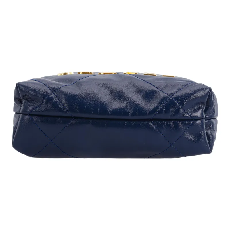 CHANEL 22Bag Bright Calfskin Bucket Bag, Shoulder Bag, Crossbody Bag Mini Women's Electric Blue-3