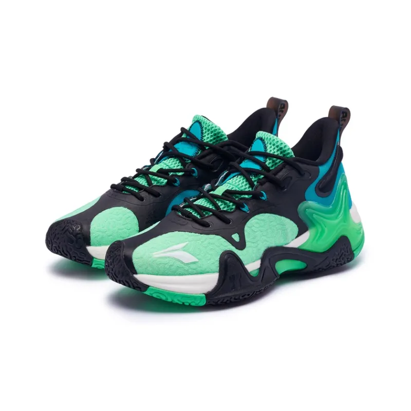 361° LAVA 2.0 Ignite On Touch Cushioning Wear Resistant Low Top Performance Basketball Shoes Men's Turquoise-2