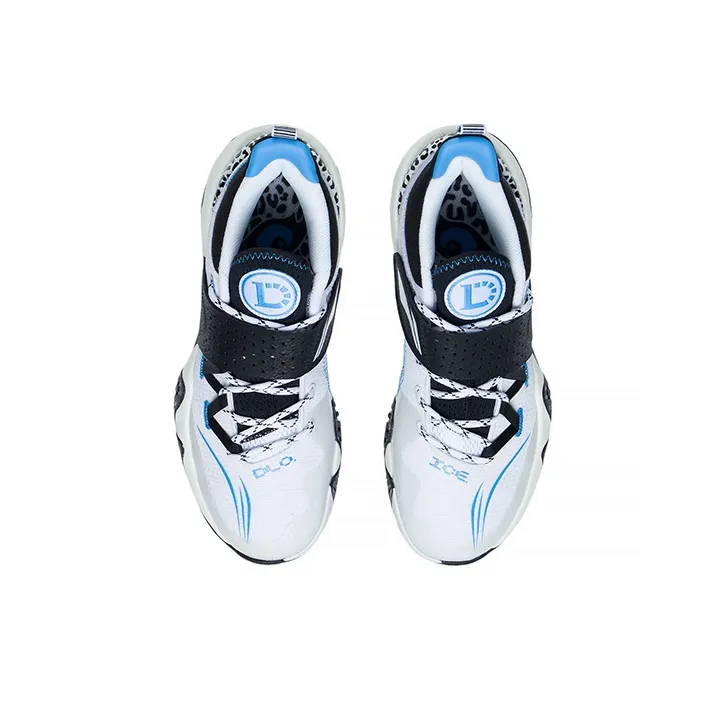 LiNing Coldblood Cushioning Anti-Slip And Wear-Resistant Low-Top Performance Basketball Shoes Gray Black Blue-4