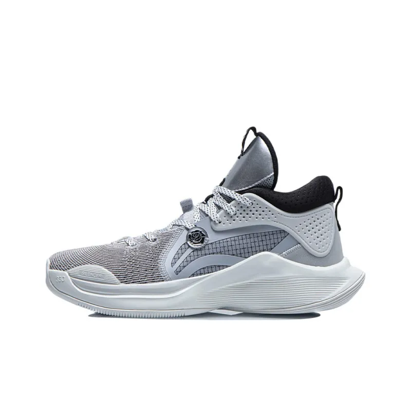 LiNing SILENCER CJ McCollum Cushioning Anti Slip And Wear Resistant Mid Top Basketball Shoes Men's Gray-0