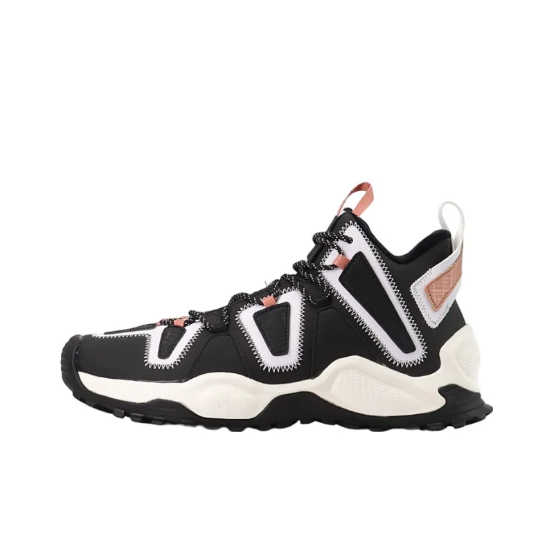 Anta Cushioning, Slip Resistant, And Abrasion Resistant Mid Top Performance Basketball Shoes Men's Black White-0