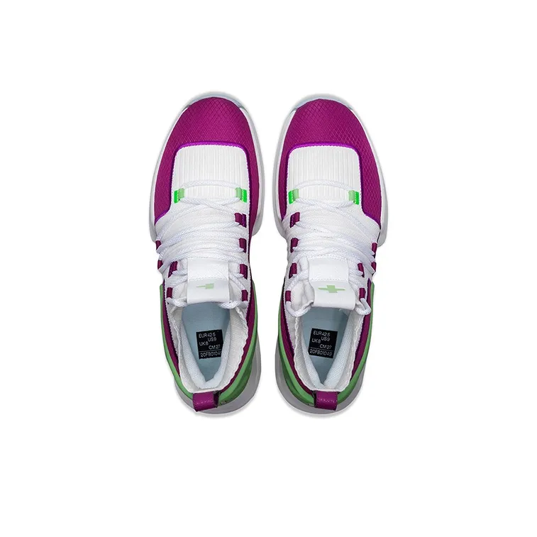 EQLZ EQUALIZER Zero Cell Create Something Out Of Nothing Mid Top Basketball Shoes Unisex White Purple Green-3