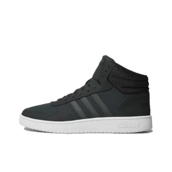 Adidas Neo HOOPS 2.0 Mid Wear Resistant Slip Resistant Mid Top Basketball Shoes Men's Carbon Black