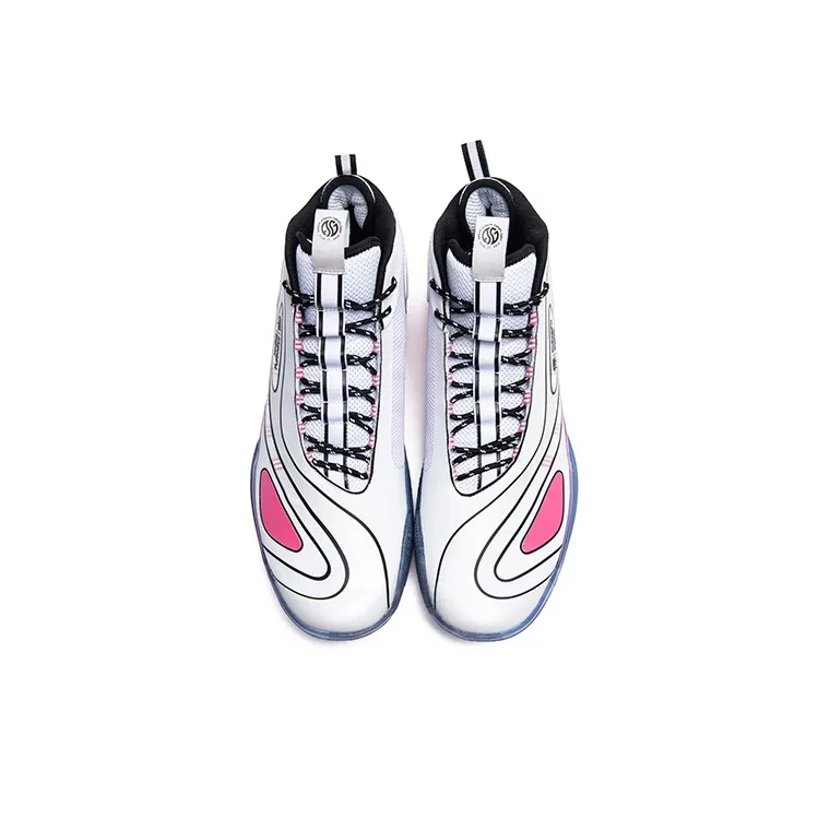 361° Zengo Cushioning, Slip Resistant, And Abrasion Resistant Mid Top Basketball Shoes Men's White Pink-2